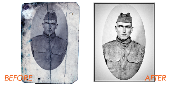 Photo Restoration Damage Stain