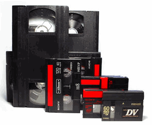 VHS, VHS-C, miniDV, Hi8 Tapes